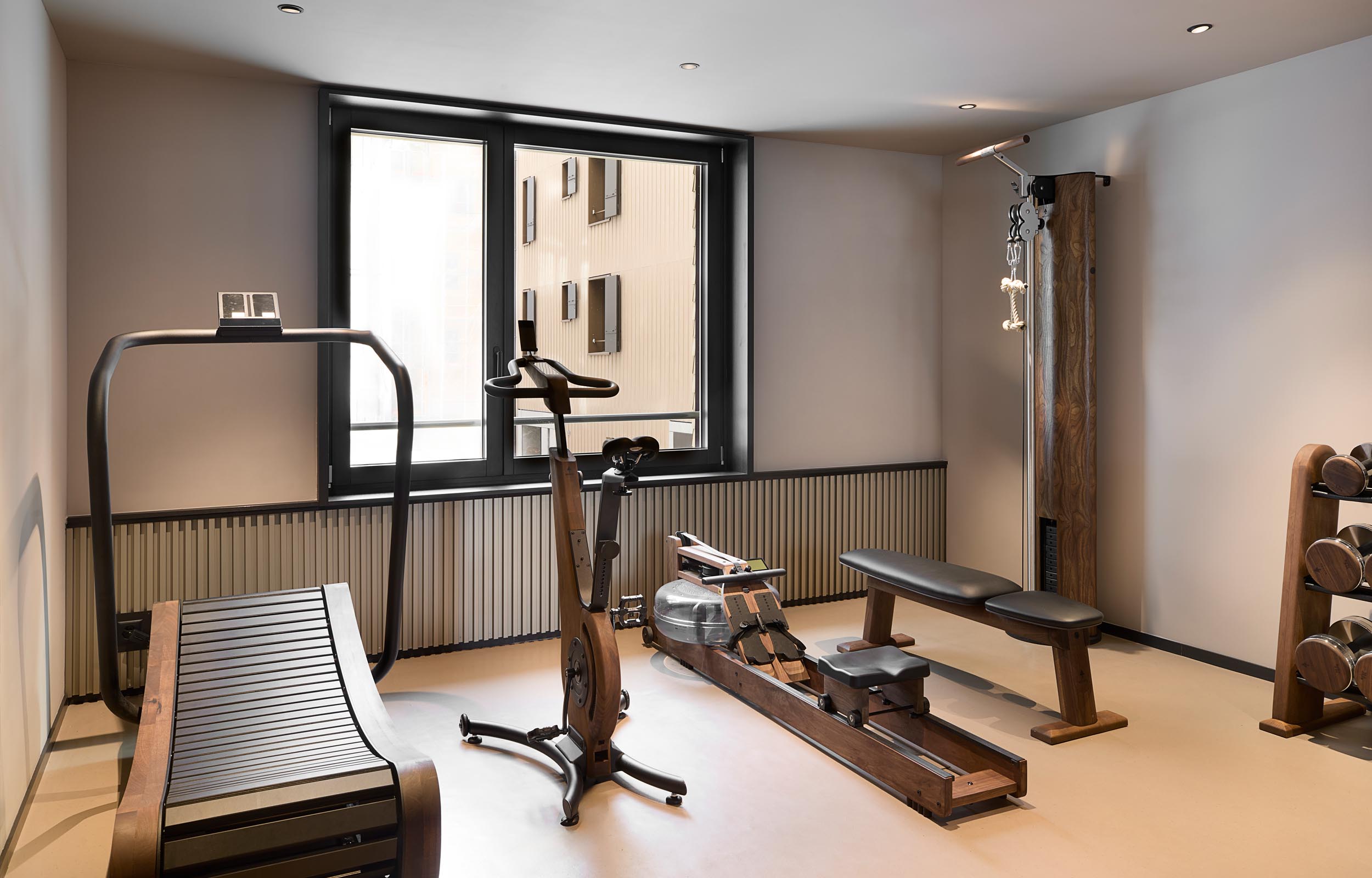 Hospitality. Serviced Apartment. Gilda. Sport Room. ASA Andermatt Swiss Alps - MACH Architektur.